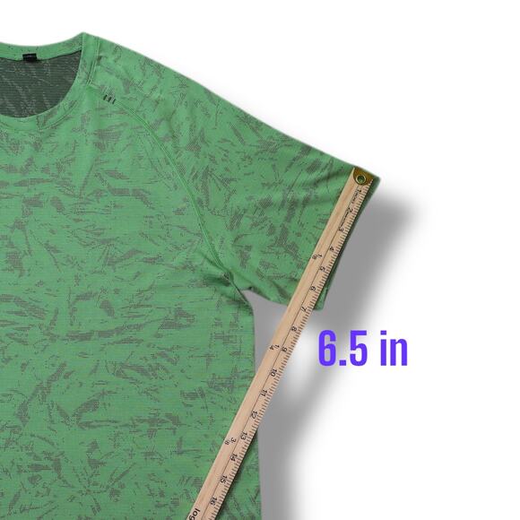 Lululemon Men's Large Seamless Tee Green Camo‎ Mesh "Move Your Body" Shirt - Picture 8 of 12